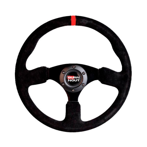 Volante Racing BURNNOUT Track Pro – 320mm, Acabado en Alcántara, Estilo Competición